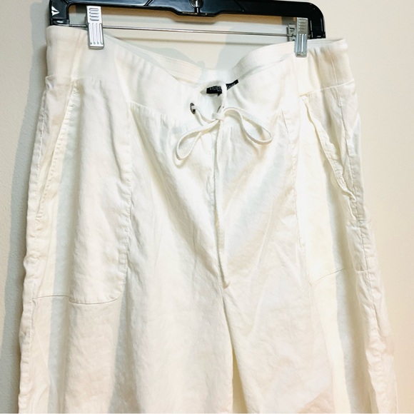 Eileen Fisher White Woman’s Joggers 1X Parachute Pants Utility Draw String Relax - Picture 3 of 8